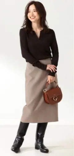 デミルクスビームスDemi-Luxe BEAMS /チェックセミタイトスカートM