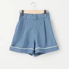 【新品/メゾピアノジュニア】160㎝.飾りベルトつきショートパンツ