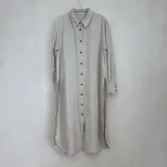 LOWRYS FARM ロングシャツワンピース ベージュ 長袖のサムネイル