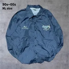 90sARROWHEAD刺繍ロゴナイロンコーチジャケットXLネイビーストリート