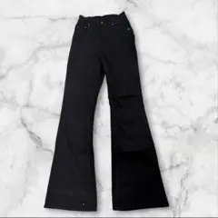 GRL ストレッチフレアパンツ[cu34] ブラック Sサイズ　YT505