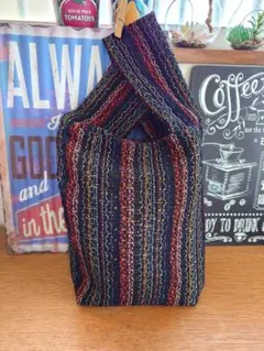 42☆USED着物リメイク☆サブバッグ☆マイバッグ☆便利バッグ☆和テイスト☆