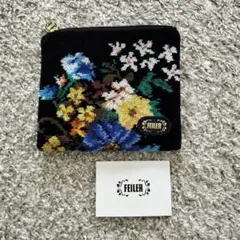 FEILER 花柄ポーチ 黒