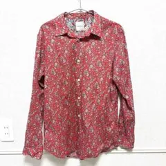 【美品】Paul Smith ポールスミス　花柄　シャツ　赤　レッドのサムネイル