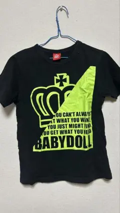 BABYDOLL 黒 蛍光黄 Tシャツ 150cm