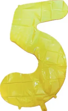 40インチ 誕生日 数字バルーン 数字 5 風船 バースデー イエロー 黄色