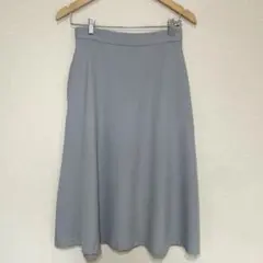 NATURAL BEAUTY BASIC フレアスカート ひざ丈 ブルー M