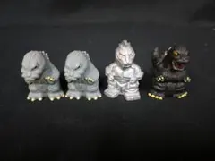 【まとめ売り】ゴジラ メカゴジラ ミニフィギュア 指人形 4体セット レトロ