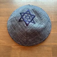 【小野マッチ】グレー 星型刺繍 ニット帽