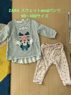 ザラ・ZARAミニー・マウス トレーナーとパンツセット 100cm
