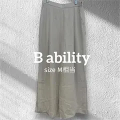 【美品】BOSCH × B abilityきれいめ ベージュ スリット パンツ
