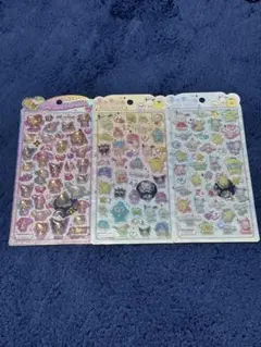 正規品　うるちゅるポップシール　サンリオキャラクターズ　３枚セット