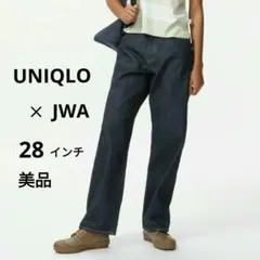 美品ユニクロJWアンダーソンジーンズ28インチストレートデニムインディゴL〜LL