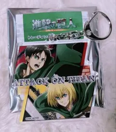 新品 進撃の巨人 エレン アルミン トレーディング アクリルキーホルダー