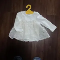 ホワイト レース ベビードレス 90m