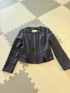 NATURAL BEAUTY ノーカラージャケット フリル付き