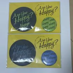 値下げ可　Are You Happi? 缶バッジ　2個セット　青　緑