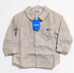 familiar ファミくん刺繍 チェックブラウス 80cm 【新品未使用】