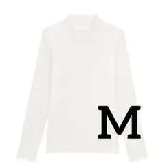 GUスタイルヒート ギャザーハイネックT(長袖) オフホワイト M 新品