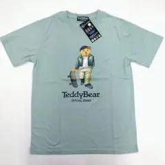 新品タグ付き　くすみグリーン　スケボーくま　テディベア　Tシャツ　Mサイズ