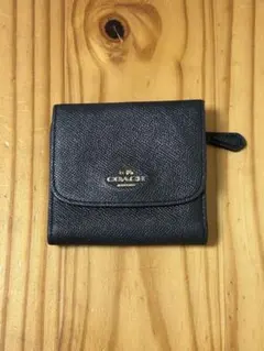 【値下げ交渉可能】COACH 三つ折財布　レザー　黒