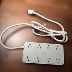TESSAN雷ガードアース付き8口+USB3口電源タップ2m