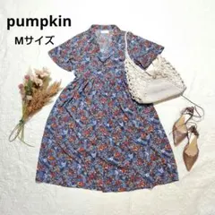 pumpkin　パンプキン　襟付きワンピース　花柄　レトロ風イメージのサムネイル
