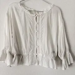 w closet ブラウス ホワイト 春 夏 七分袖