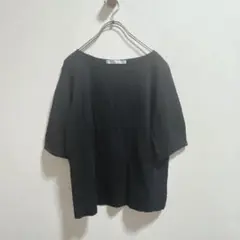 ◆最終価格◆エフデ　ef-de レディース　五分袖　Tシャツ 黒　サイズ9