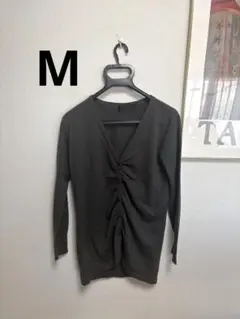 レディース　ロングカーディガン　グレー