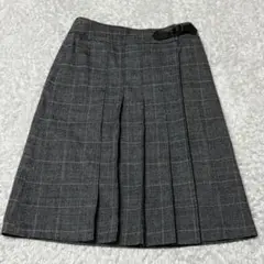 美品　マッキントッシュフィロソフィー　グレー チェック柄　プリーツスカート