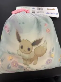 新品未開封　ポケット モンスター イーブイ プレミアム巾着付きブランケット