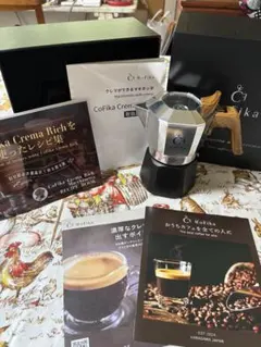 CoFika マキネッタ　ペーパーフィルター、ヒーティングプレートほか付属品つきのサムネイル