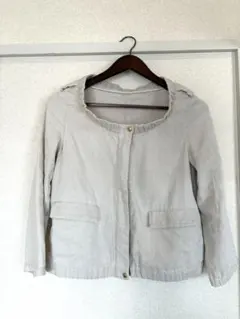 【美品】green label relaxing ノーカラージャケット フリーのサムネイル