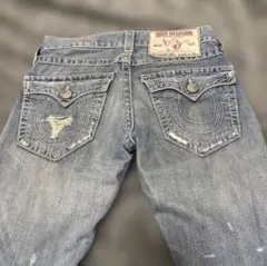 True Religion フレアデニム ライトブルー　IO着用