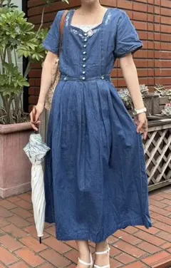 ヴィンテージ ワンピース 高円寺 古着 レトロ 小花 刺繍