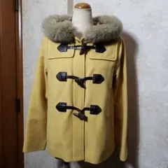 ★スピック＆スパン★カシミヤウールブレンドフォックスファーショートダッフルコート
