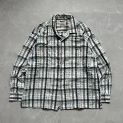 90s unknown 長袖オープンカラーシャツ チェック cityboy 古着