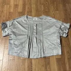 コシノヒロコHIROKO BIS シルバー 半袖ジャケットアウター11のサムネイル