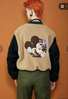 マウジー★ミッキーボアジャケット★ディズニー★ブラック Disney ジャケット ブルゾン キッズ ディズニー ボアジャケット