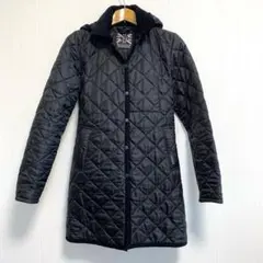 LAVENHAM ラベンハム キルティングコート ロング　ブラック S