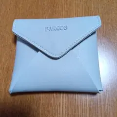 BARCOS 封筒型 コインケース グレー、薄ブルー