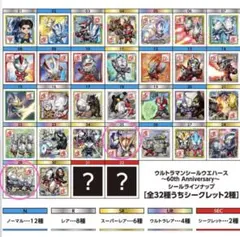 ウルトラマン シールウエハース ブル＆ロッソ ダイナ＆ガイア＆ティガ 2枚セット