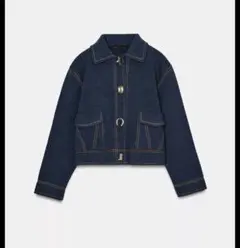 【完売品】ZARA コントラストボタン付きニットジャケット S 新品タグつき