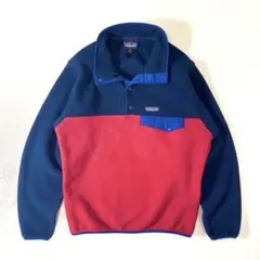 patagoniaシンチラスナップT フリース ネイビー × レッド 25580
