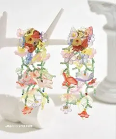 《お値下げ》カラフル♡フラワービーズピアス