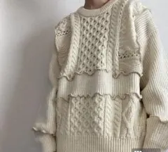 rehersall フィッシャーマン　パッチワーク　セーター　hippiのサムネイル