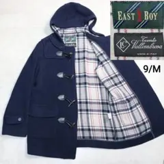 美品【最高級イタリア生地】イーストボーイ　ダッフルコート　ネイビー　9号