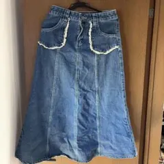 デニムAラインスカートM