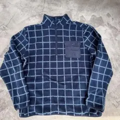 00s ネイビー チェック柄 フリース　L patagonia